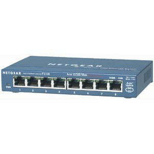 Conmutador Ethernet Netgear ProSafe FS108 - 8 Puerto