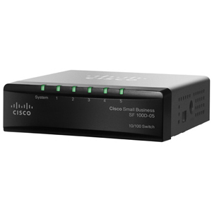 Conmutador Ethernet Cisco SF 100D-05 - 5 Puerto