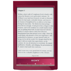 Lector de texto digital Sony PRS-T1 - Rojo