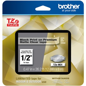Cinta para etiquetas Brother TZe-M31 - 12 mm Ancho x 8 m Longitud