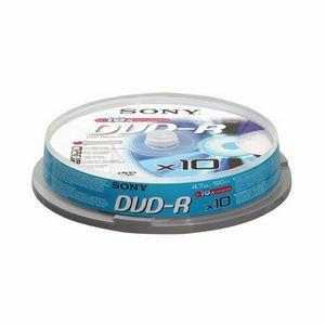 Sony 10DMR47BSP - DVD-R - 16x - 4,70 GB - 10 Paquete Cabezal con Ejes Rotatorios