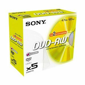 Sony DMW47A - DVD-RW - 2x - 4,70 GB - 5 Paquete Carcasa Jewel